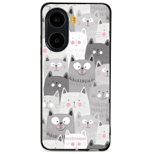 Mobiwear Glossy Poco X7 Pro fényes tok - macskák tok és táska