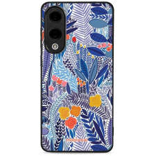 Mobiwear Glossy Samsung Galaxy S25 Edge fényes tok - kék virágos (5906511916579) tok és táska