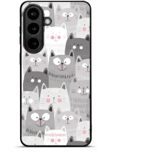 Mobiwear Glossy Samsung Galaxy S26 Plus fényes tok - G045G, macskák tok és táska