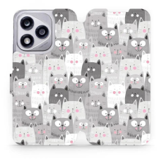 Mobiwear Honor 400 Lite flip tok - macskák (5907861001830) tok és táska