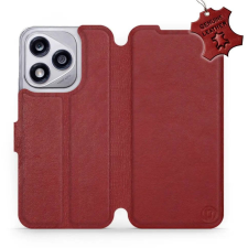 Mobiwear Honor 400 Lite sötétpiros bőr flip tok (5907861002240) tok és táska