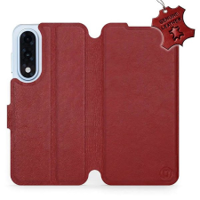 Mobiwear Kožené flip knížkové pro OnePlus Nord 5 - Tmavě červené tok és táska