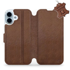 Mobiwear Kožené flip pouzdro pro Apple iPhone 17 hnědé tok és táska