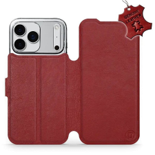 Mobiwear Kožené flip pouzdro pro Apple iPhone 17 Pro Max červené tok és táska