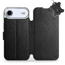 Mobiwear Kožené flip pouzdro pro Apple iPhone Air černé tok és táska