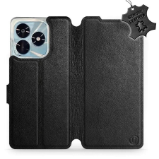 Mobiwear Kožené flip pouzdro pro Honor X5c Plus černé tok és táska