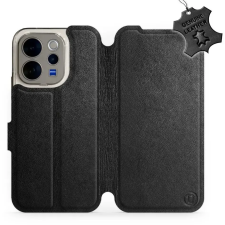 Mobiwear Kožené flip pouzdro pro Vivo V70 - černé tok és táska