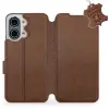 Mobiwear Kožené flip pouzdro pro Xiaomi POCO X8 Pro Max - hnědé