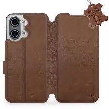 Mobiwear Kožené flip pouzdro pro Xiaomi POCO X8 Pro Max - hnědé tok és táska