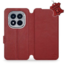 Mobiwear Kožené flip pouzdro pro Xiaomi Redmi Note 15 Pro+ 5G červené tok és táska