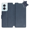 Mobiwear Motorola Edge 50 Fusion kék bőr flip tok - L_NBS