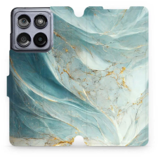 Mobiwear Motorola Edge 60 Fusion flip tok - zöldes márvány (5907861001045) tok és táska