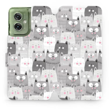 Mobiwear Motorola Moto G55 5G flip tok - macskák (5906511904231) tok és táska