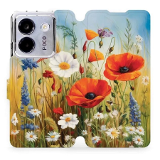 Mobiwear POCO M7 Pro 5G flip tok - nyári rét tok és táska