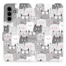 Mobiwear Samsung Galaxy A36 flip tok - macskák tok és táska