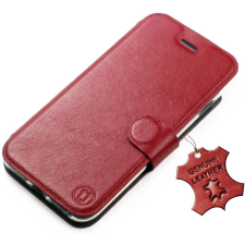 Mobiwear Samsung Galaxy S23 sötétpiros bőr flip tok (5904808436328) tok és táska