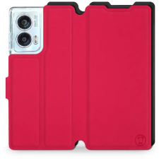 Mobiwear Soft Touch Motorola Edge 50 Fusion piros / fekete flip tok (5906511228283) tok és táska