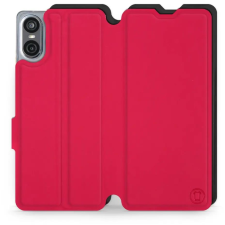 Mobiwear Soft Touch Sony Xperia 10 VI piros / fekete flip tok (5906511215962) tok és táska