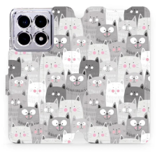 Mobiwear Xiaomi 14T Pro flip tok - macskák (5906511511316) tok és táska