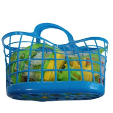 Mochtoys Homokozókészlet strandkosárban, 7 részes - fiús, többféle homokozójáték