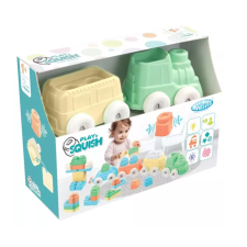 Mochtoys Play&Squish 12 darabos összenyomható építőjáték vonattal (12776) kreatív és készségfejlesztő