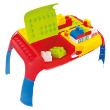 Mochtoys Színes építőkocka szett hordozható asztallal barkácsolás, építés