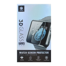 Mocolo Apple Watch 7 (41 mm), Kijelzővédő fólia, ütésálló fólia (az íves részre is!), Tempered Glass (edzett üveg), 3D full Cover, Mocolo, fekete okosóra kellék