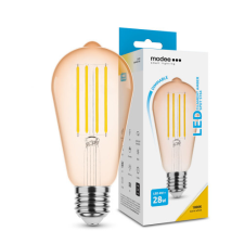 Modee LED lámpa , égő , izzószálas hatás , filament  , Edison , E27 foglalat , ST64 , 4 Watt ,... izzó