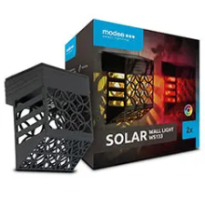Modee Napelemes oldalfali lámpa, RGB+meleg fehér, fekete (2 db) kültéri világítás