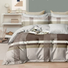  Modern Barna-Bézs Kockás Ágyneműhuzat Garnitúra – 7 részes M05-02-01 lakástextília