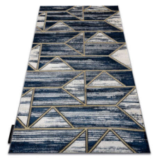  Modern DE LUXE 462 Geometriai - sötétkék / arany 140x190 cm lakástextília