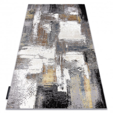 Modern DE LUXE 633 Absztrakció - Structural krém / arany 140x190 cm lakástextília