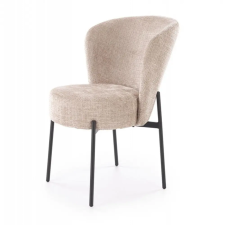  Modern kárpitozott étkezőszék –beige design szék fekete fém lábakkal 80x51x50 cm bútor