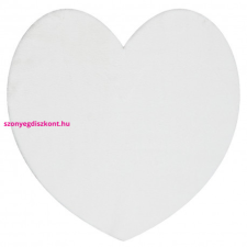  Modern mosható szőnyeg SHAPE 3105 Szív shaggy - elefántcsont plüss, csúszásgátló 80x80 cm lakástextília