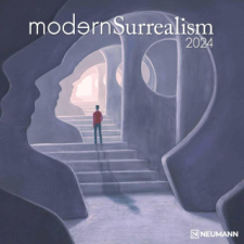 Modern Surrealism 2024 - Wand-Kalender - Broschüren-Kalender - 30x30- 30x60 geöffnet naptár, kalendárium
