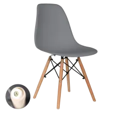  Modern szék fa lábakkal - szürke 62508 bútor