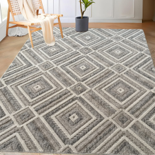 Modern szőnyeg 119 Pamut Nordic (Natur-Grey) 120x170cm Bézs-Szürke lakástextília