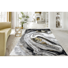 Modern szőnyeg Marble 163 (Black) 240x330cm Fekete-Arany lakástextília