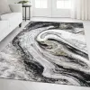  Modern szőnyeg Marble 163 (Black) 60x110cm Fekete-Arany