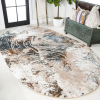  Modern szőnyeg Mykonos 7912 (Grey-Gold) Ovális 120x170cm Szürke-Arany