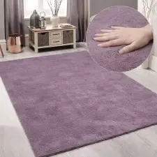  Modern szőnyeg Palm Plüss (Purple) 80x150cm Lila lakástextília