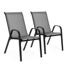 ModernHome Kerti székek készlete a teraszra, erkélyre, szürke | SC-092KD DARK GRAY kerti bútor