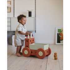 MODU Baby walker - járássegítő égetett narancsszín/halvány zöld tili toli