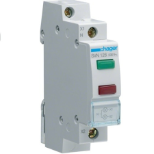  Moduláris jelzőlámpa, 1db zöld + 1db piros leddel, 230V AC (Hager SVN126) villanyszerelés