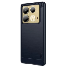 MOFI CASE Infinix Note 40 4G MOFI szilikon telefonvédő ütésállóság, karbon minta, SÖTÉTKÉK tok és táska