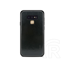 MOFI Samsung Galaxy Note 9 tok (szilikon keret, bőr hatású hátlap, fekete) tok és táska