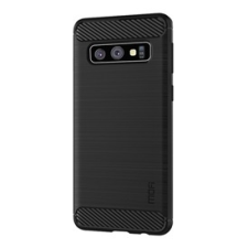 MOFI szilikon telefonvédő (közepesen ütésálló, légpárnás sarok, szálcsiszolt, karbon minta) FEKETE | GP-85025 tok és táska