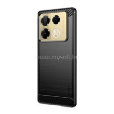 MOFI szilikon telefonvédő (ütésállóság, légpárnás sarok, szálcsiszolt, karbon minta) FEKETE (GP-159336) tok és táska