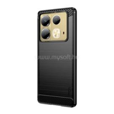 MOFI szilikon telefonvédő (ütésállóság, légpárnás sarok, szálcsiszolt, karbon minta) FEKETE (GP-159337) tok és táska