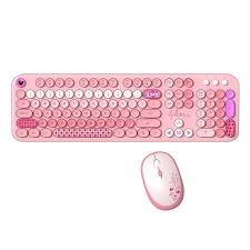 MOFII Lovely angol vezeték nélküli billentyűzet + egér pink (6950125752428) (Lovely SMK-693M2AG) billentyűzet